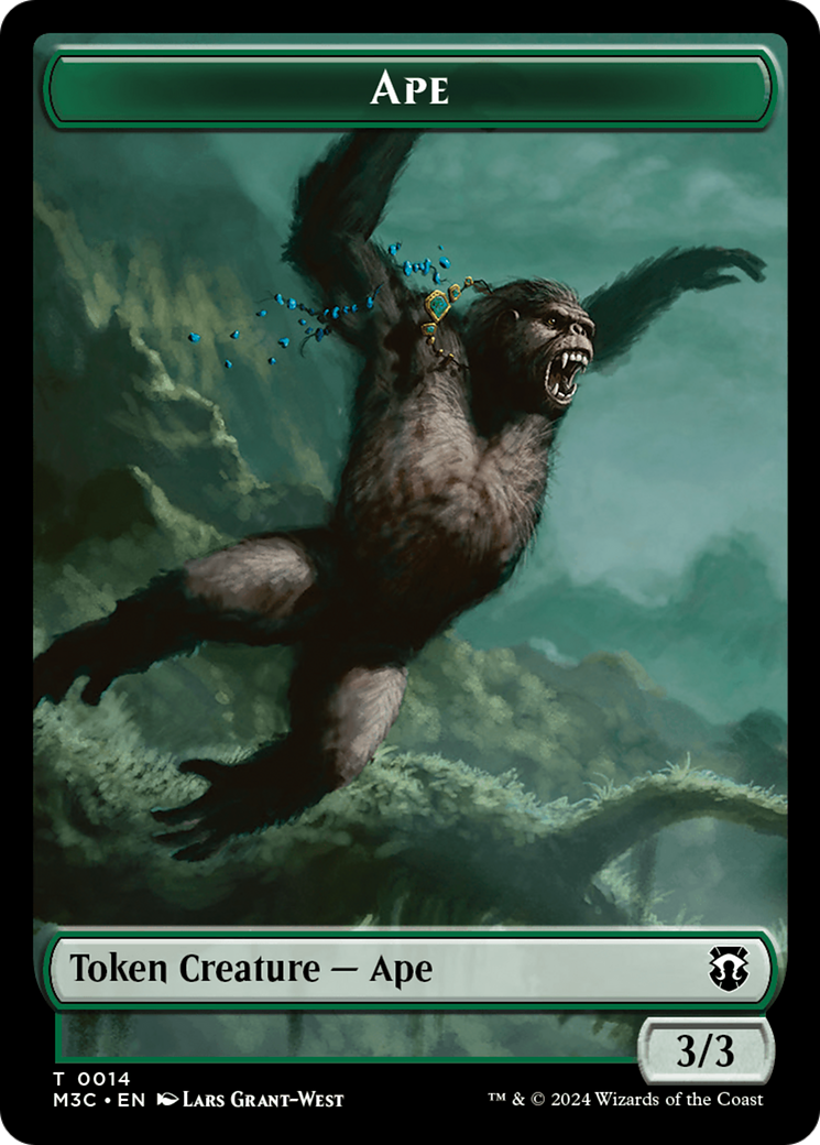 Ape // Plant Double-Sided Token [Modern Horizons 3 Commander Tokens] | Fandemonia Ltd