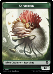 Saproling // Dragon (0021) Double-Sided Token [Commander Masters Tokens] | Fandemonia Ltd