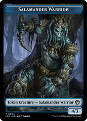 Salamander Warrior // Treasure Double-Sided Token [The Lost Caverns of Ixalan Commander Tokens] | Fandemonia Ltd