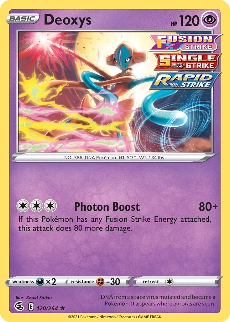 Deoxys (120/264) (Theme Deck Exclusive) [Sword & Shield: Fusion Strike] | Fandemonia Ltd