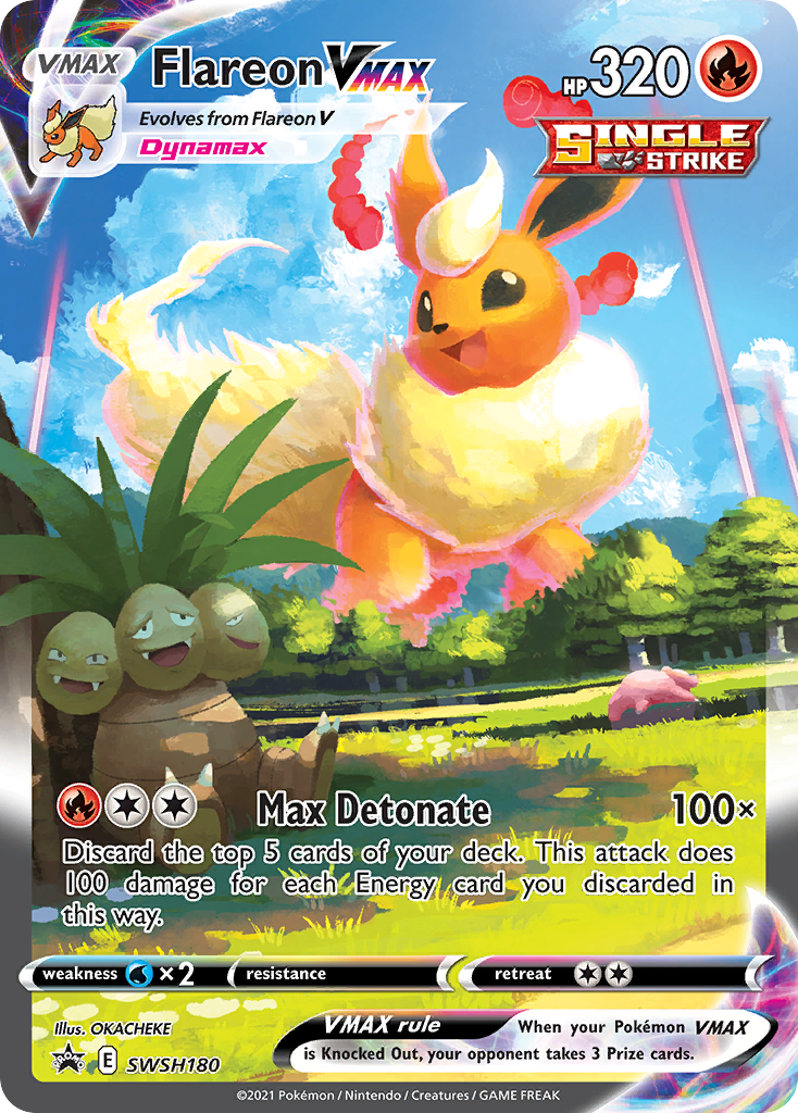 Flareon VMAX (SWSH180) (Jumbo Card) [Sword & Shield: Black Star Promos] | Fandemonia Ltd