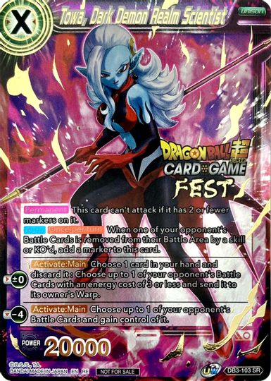 Towa, Dark Demon Realm Scientist (Card Game Fest 2022) (DB3-103) [Tournament Promotion Cards] | Fandemonia Ltd