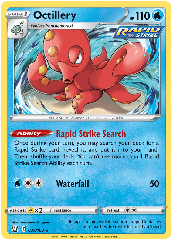 Octillery (037/163) (Theme Deck Exclusive) [Sword & Shield: Battle Styles] | Fandemonia Ltd