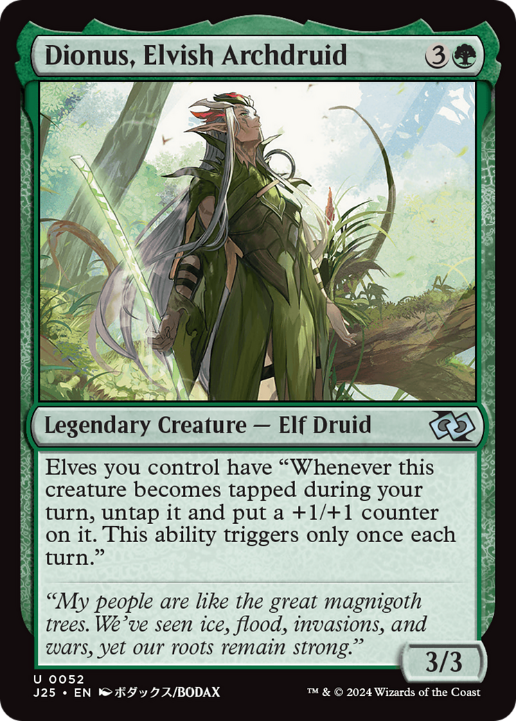 Dionus, Elvish Archdruid (Anime) [Foundations Jumpstart] | Fandemonia Ltd