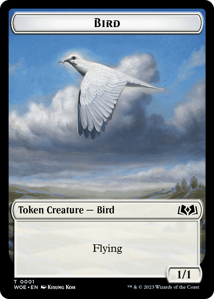 Bird // Food (0013) Double-Sided Token [Wilds of Eldraine Tokens] | Fandemonia Ltd