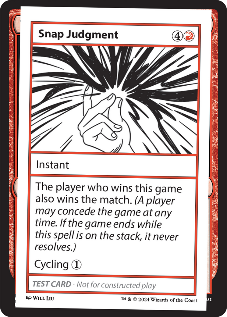 Snap Judgment [Mystery Booster 2 Playtest Cards] | Fandemonia Ltd