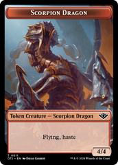 Scorpion Dragon // Plot Double-Sided Token [Outlaws of Thunder Junction Tokens] | Fandemonia Ltd