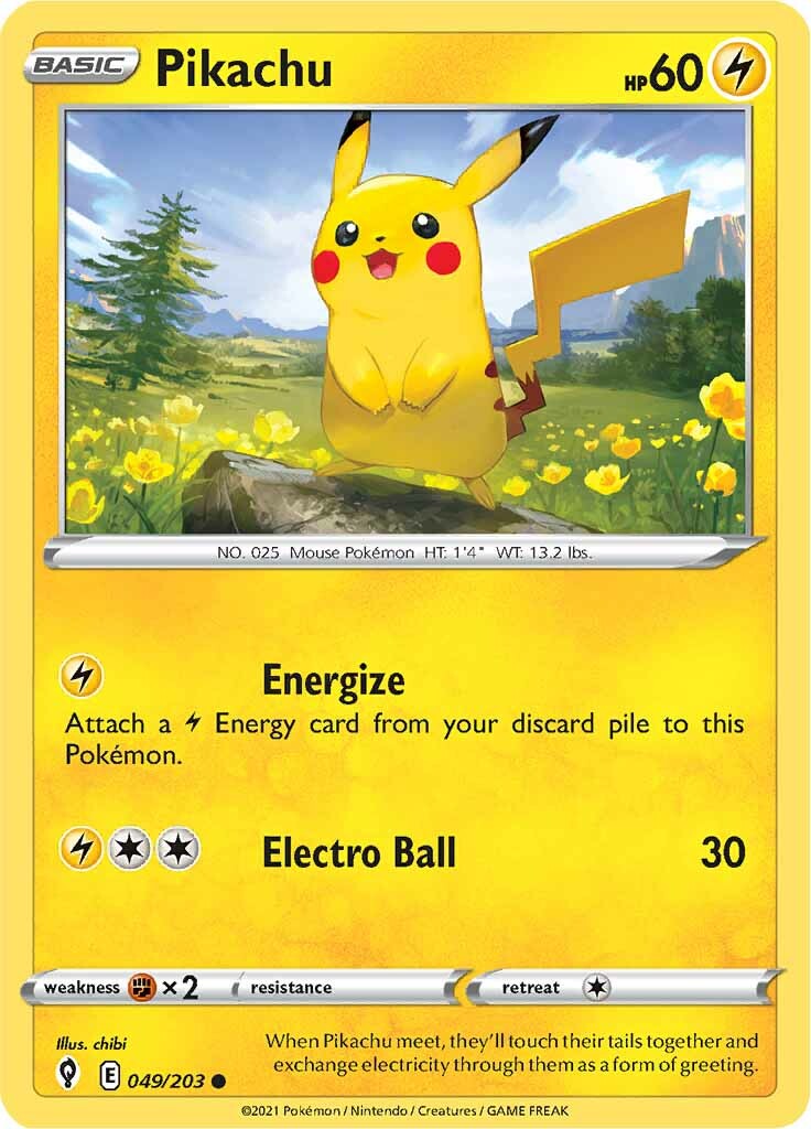 Pikachu (049/203) [Sword & Shield: Evolving Skies] | Fandemonia Ltd