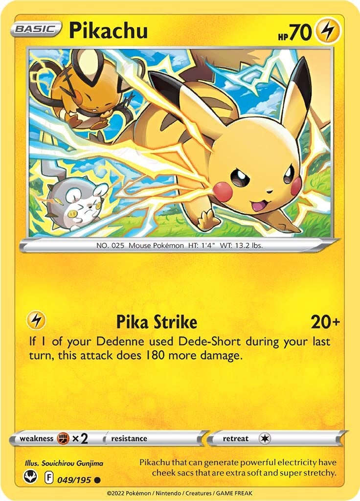 Pikachu (049/195) [Sword & Shield: Silver Tempest] | Fandemonia Ltd