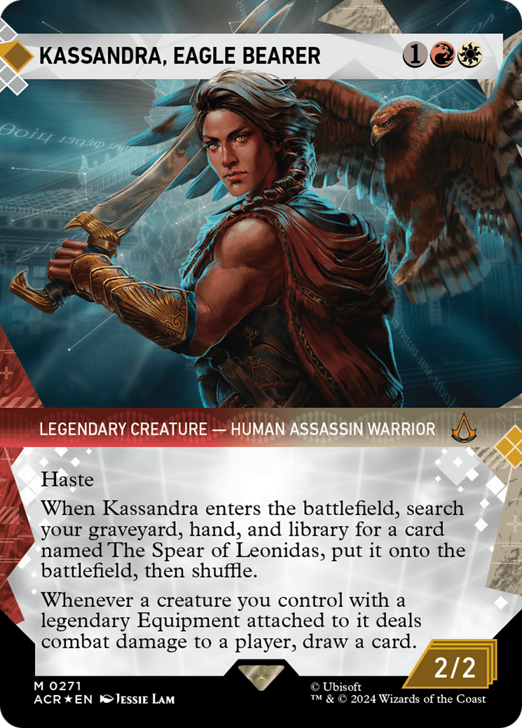 Kassandra, Eagle Bearer (Showcase) (Textured Foil) [Assassin's Creed] | Fandemonia Ltd