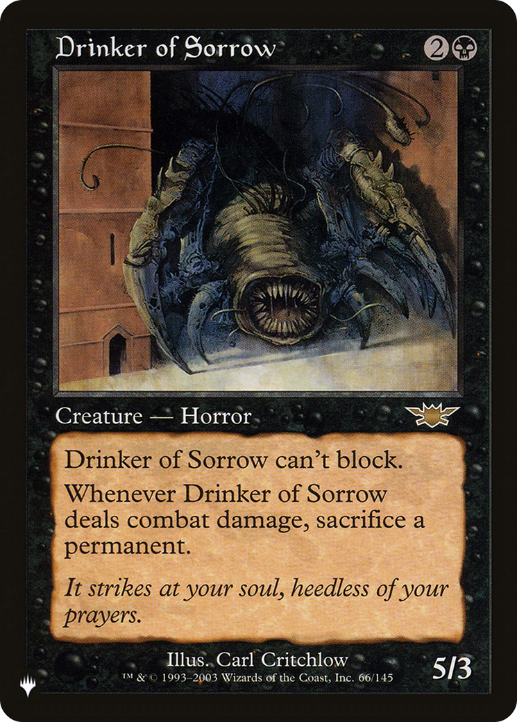 Drinker of Sorrow [The List] | Fandemonia Ltd