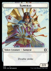 Rebel // Samurai Double-Sided Token [Phyrexia: All Will Be One Tokens] | Fandemonia Ltd