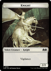 Knight // Food (0012) Double-Sided Token [Wilds of Eldraine Tokens] | Fandemonia Ltd