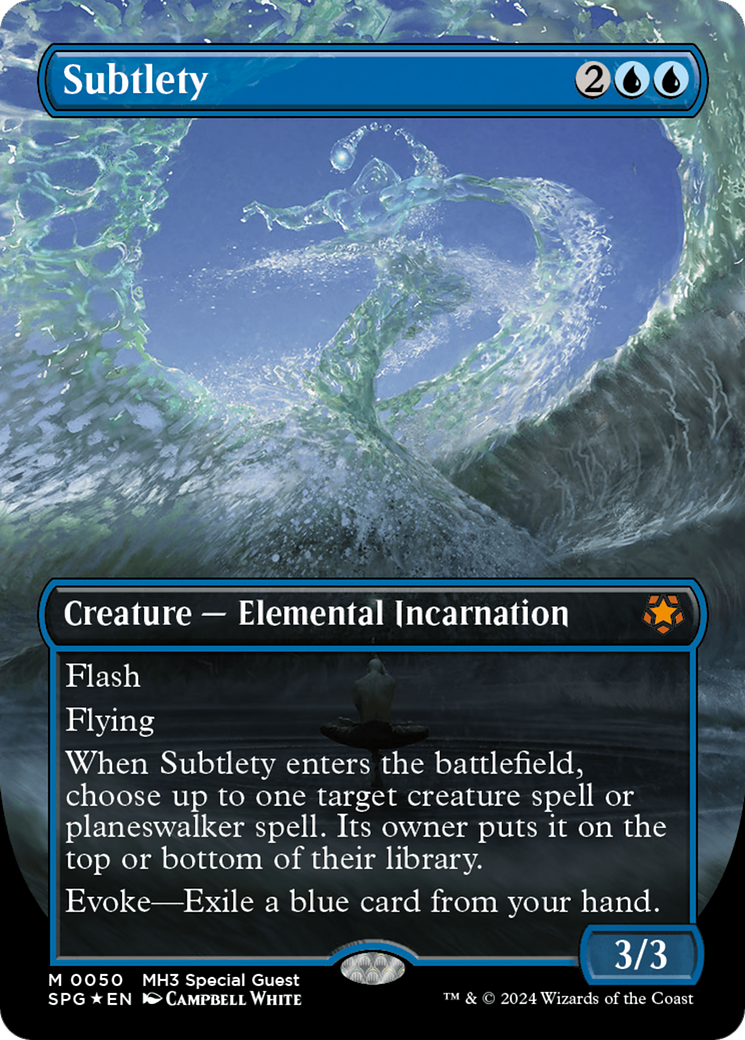 Subtlety (Borderless) (Textured Foil) [Modern Horizons 3 Special Guests] | Fandemonia Ltd