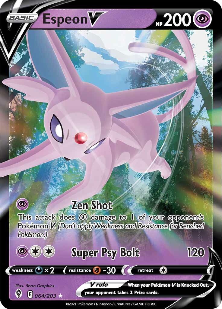 Espeon V (064/203) [Sword & Shield: Evolving Skies] | Fandemonia Ltd