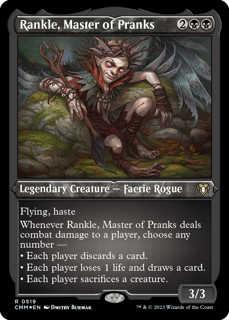 Rankle, Master of Pranks (Foil Etched) [Commander Masters] | Fandemonia Ltd