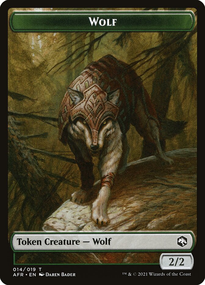 Wolf // Guenhwyvar Double-Sided Token [Dungeons & Dragons: Adventures in the Forgotten Realms Tokens] | Fandemonia Ltd