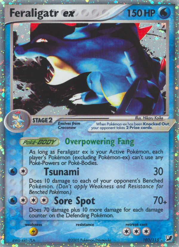 Feraligatr ex (103/115) [EX: Unseen Forces] | Fandemonia Ltd