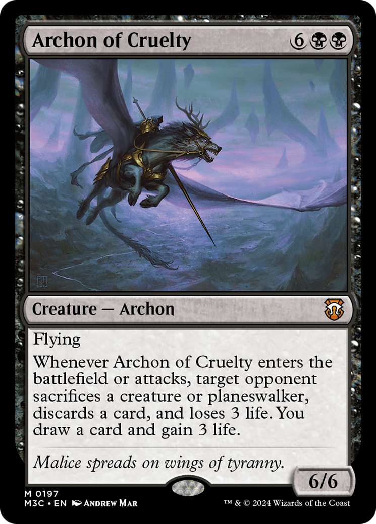 Archon of Cruelty (Ripple Foil) [Modern Horizons 3 Commander] | Fandemonia Ltd