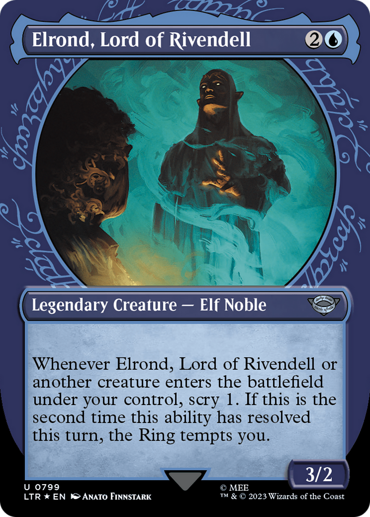 Elrond, Lord of Rivendell (Showcase) (Surge Foil) [The Lord of the Rings: Tales of Middle-Earth] | Fandemonia Ltd