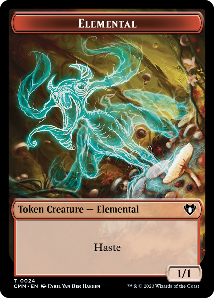 Elemental (0024) // Phyrexian Germ Double-Sided Token [Commander Masters Tokens] | Fandemonia Ltd