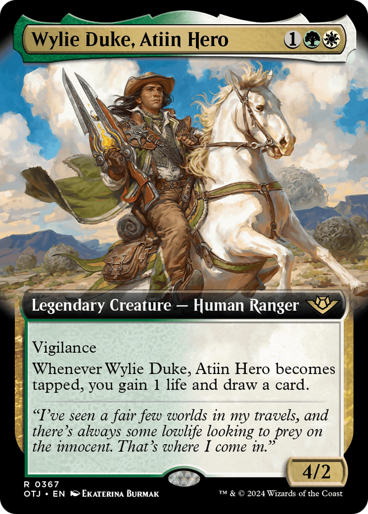 Wylie Duke, Atiin Hero (Extended Art) [Outlaws of Thunder Junction] | Fandemonia Ltd