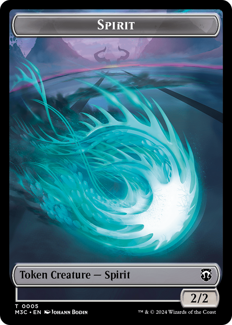 Eldrazi (Ripple Foil) // Spirit Double-Sided Token [Modern Horizons 3 Commander Tokens] | Fandemonia Ltd