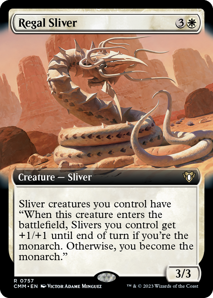 Regal Sliver (Extended Art) [Commander Masters] | Fandemonia Ltd