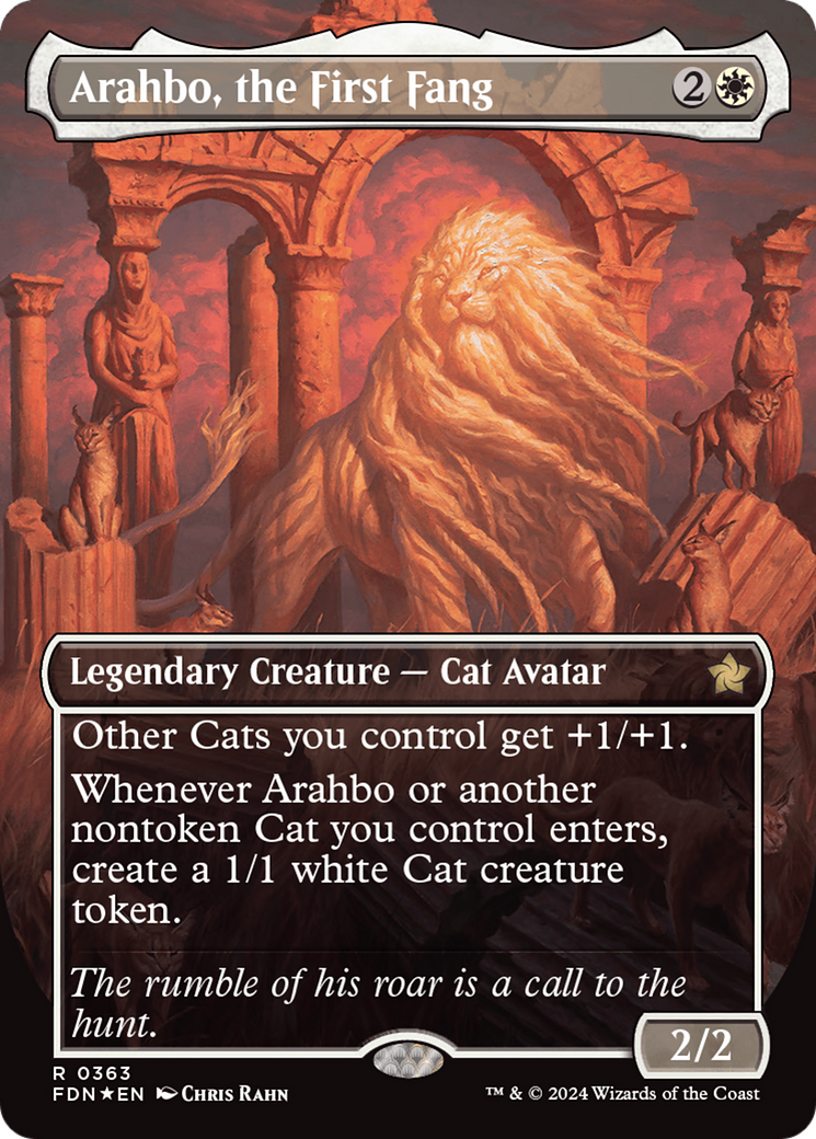 Arahbo, the First Fang (Borderless) (Mana Foil) [Foundations] | Fandemonia Ltd