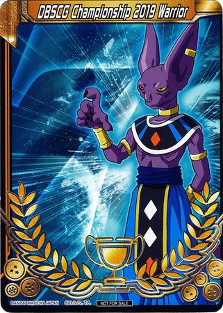 DBSCG Championship 2019 Warrior (Merit Card) - Universe 7 "Beerus" (7) [Tournament Promotion Cards] | Fandemonia Ltd