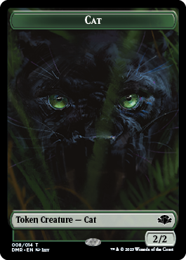 Goblin // Cat (008) Double-Sided Token [Dominaria Remastered Tokens] | Fandemonia Ltd