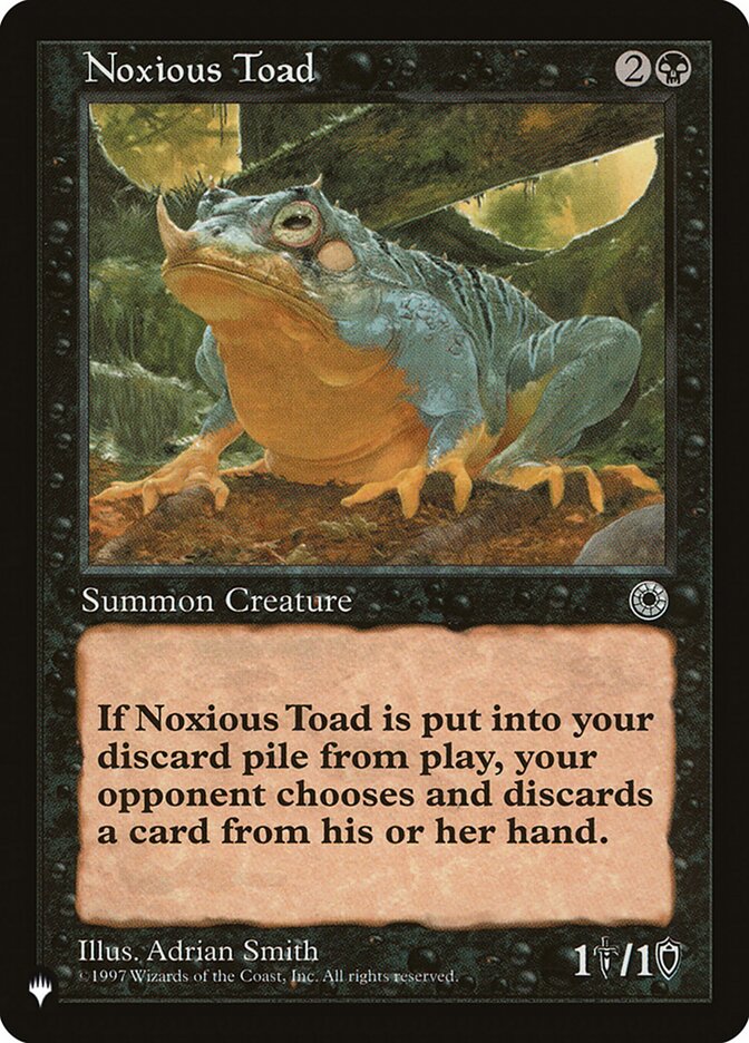 Noxious Toad [The List] | Fandemonia Ltd