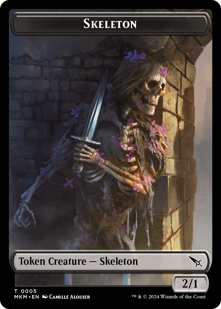 Skeleton Token [Murders at Karlov Manor Tokens] | Fandemonia Ltd