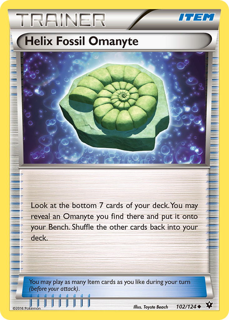 Helix Fossil Omanyte (102/124) [XY: Fates Collide] | Fandemonia Ltd