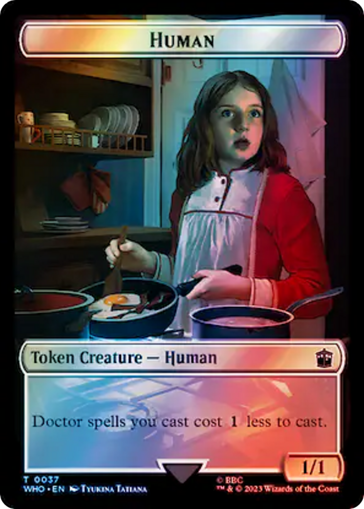 Human (0037) // Mark of the Rani Double-Sided Token (Surge Foil) [Doctor Who Tokens] | Fandemonia Ltd