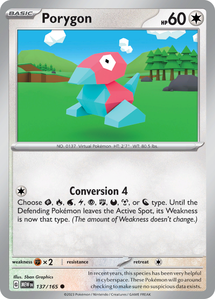 Porygon (137/165) [Scarlet & Violet 151] | Fandemonia Ltd