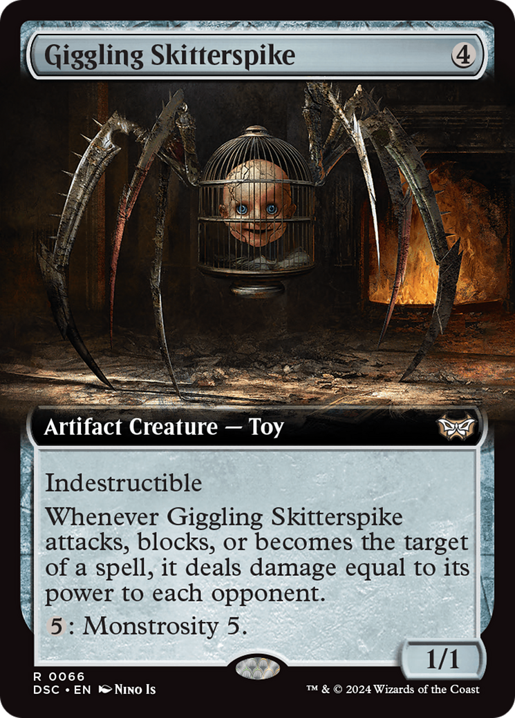 Giggling Skitterspike (Extended Art) [Duskmourn: House of Horror Commander] | Fandemonia Ltd