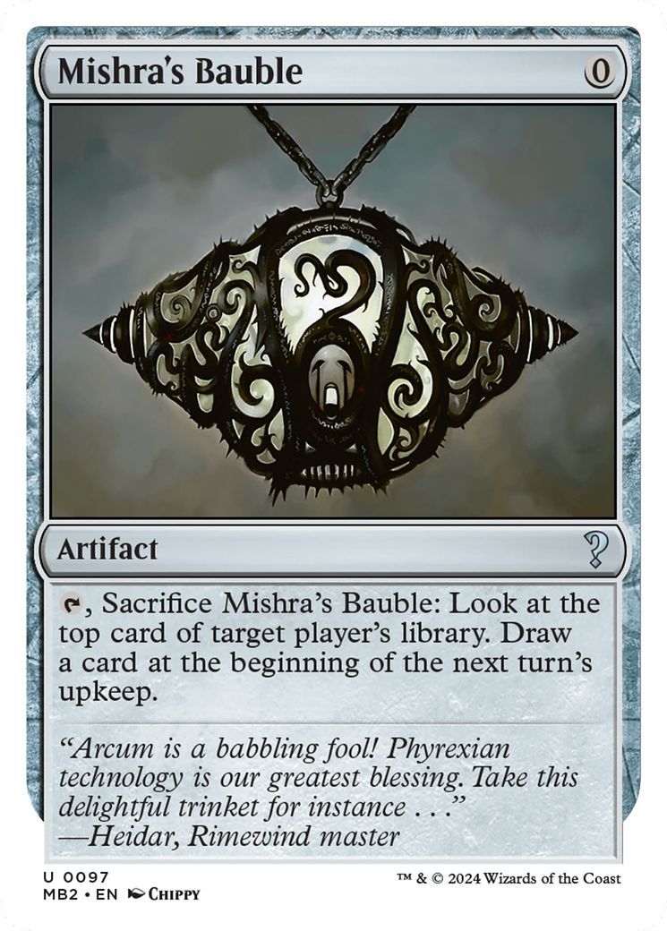 Mishra's Bauble (White Border) [Mystery Booster 2] | Fandemonia Ltd