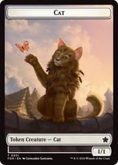 Elf Warrior // Cat (001) Doubled-Sided Token [Foundations Tokens] | Fandemonia Ltd