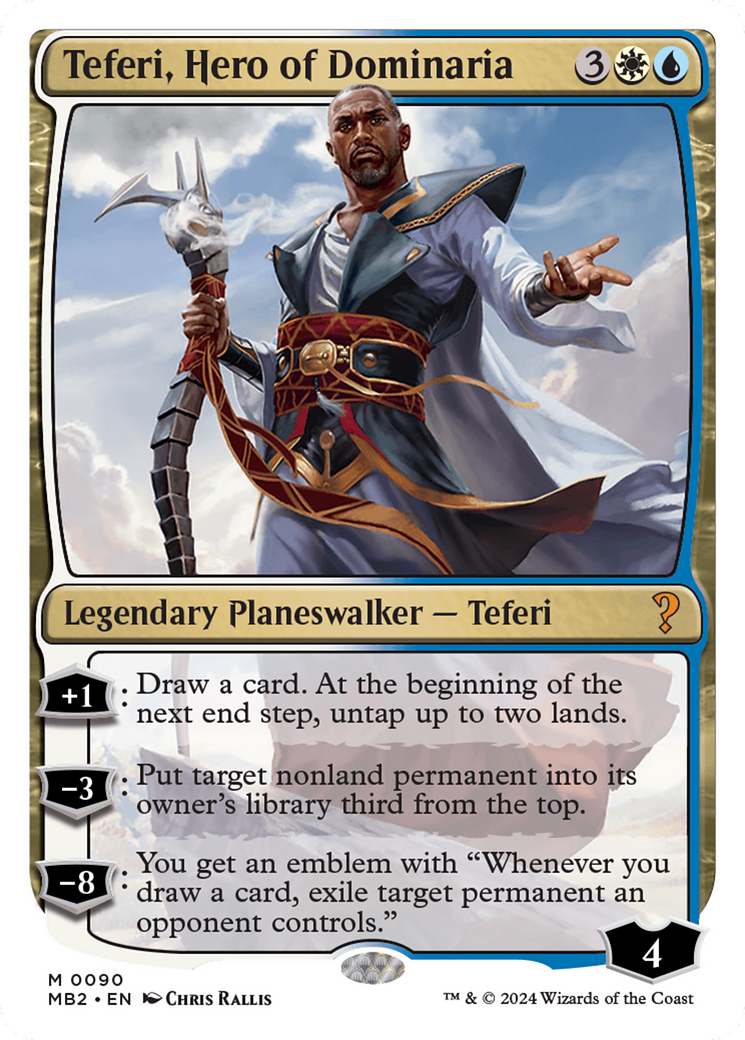 Teferi, Hero of Dominaria (White Border) [Mystery Booster 2] | Fandemonia Ltd