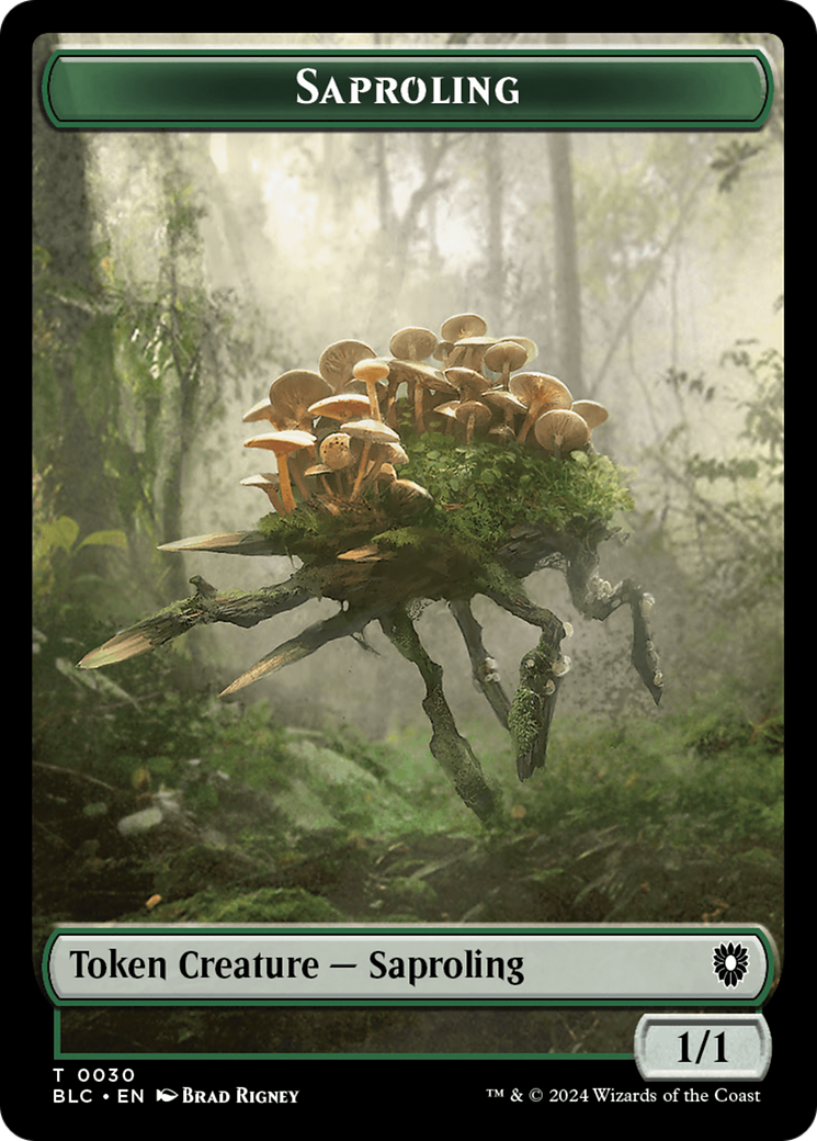 Hamster // Saproling Double-Sided Token [Bloomburrow Commander Tokens] | Fandemonia Ltd