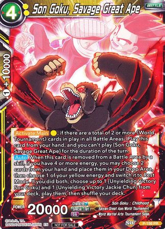 Son Goku, Savage Great Ape (Power Booster) (P-156) [Promotion Cards] | Fandemonia Ltd