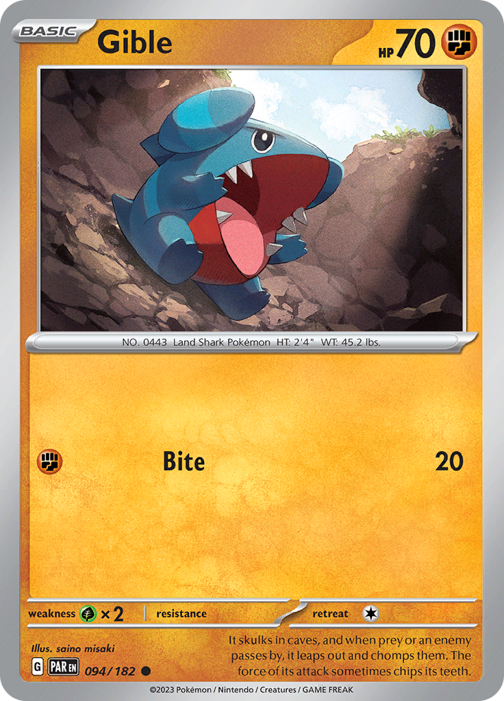 Gible (094/182) [Scarlet & Violet: Paradox Rift] | Fandemonia Ltd