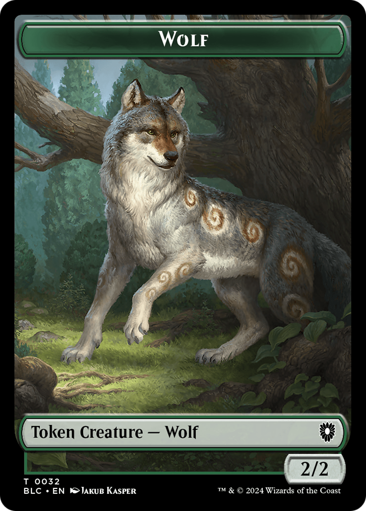 Goat // Wolf (032) Double-Sided Token [Bloomburrow Commander Tokens] | Fandemonia Ltd