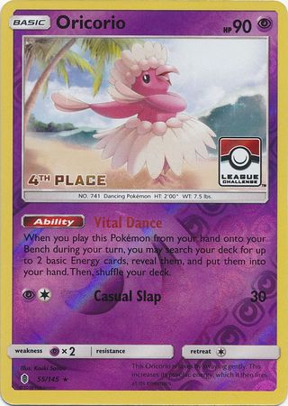 Oricorio (55/145) (League Promo 4th Place) [Sun & Moon: Guardians Rising] | Fandemonia Ltd