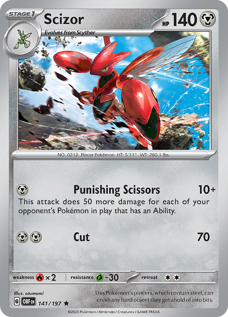 Scizor (141/197) [Scarlet & Violet: Obsidian Flames] | Fandemonia Ltd