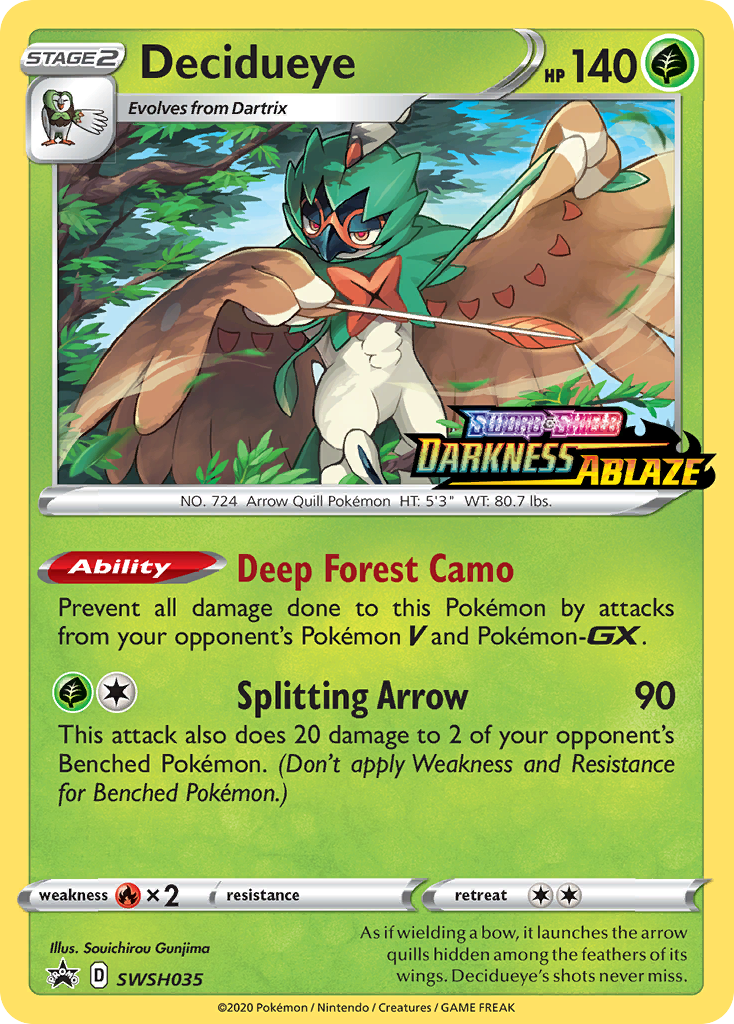 Decidueye (SWSH035) (Prerelease Promo) [Sword & Shield: Black Star Promos] | Fandemonia Ltd