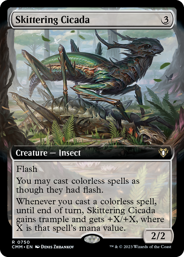 Skittering Cicada (Extended Art) [Commander Masters] | Fandemonia Ltd