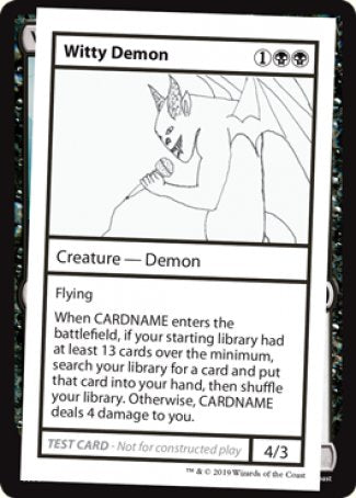 Witty Demon (2021 Edition) [Mystery Booster Playtest Cards] | Fandemonia Ltd