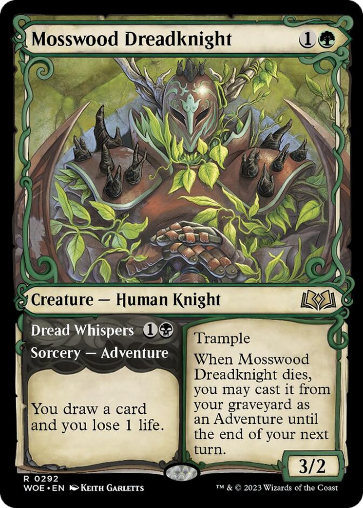 Mosswood Dreadknight // Dread Whispers (Showcase) [Wilds of Eldraine] | Fandemonia Ltd